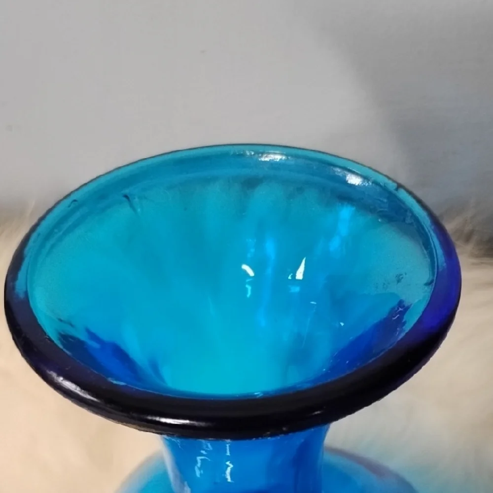 Elegant Blue Glass Vase